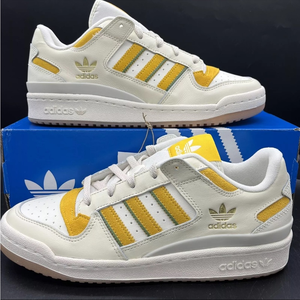 Adidas Men’s Forum Low Classic Originals Shoes Cream/Bold Gold FZ6271 Multi Size